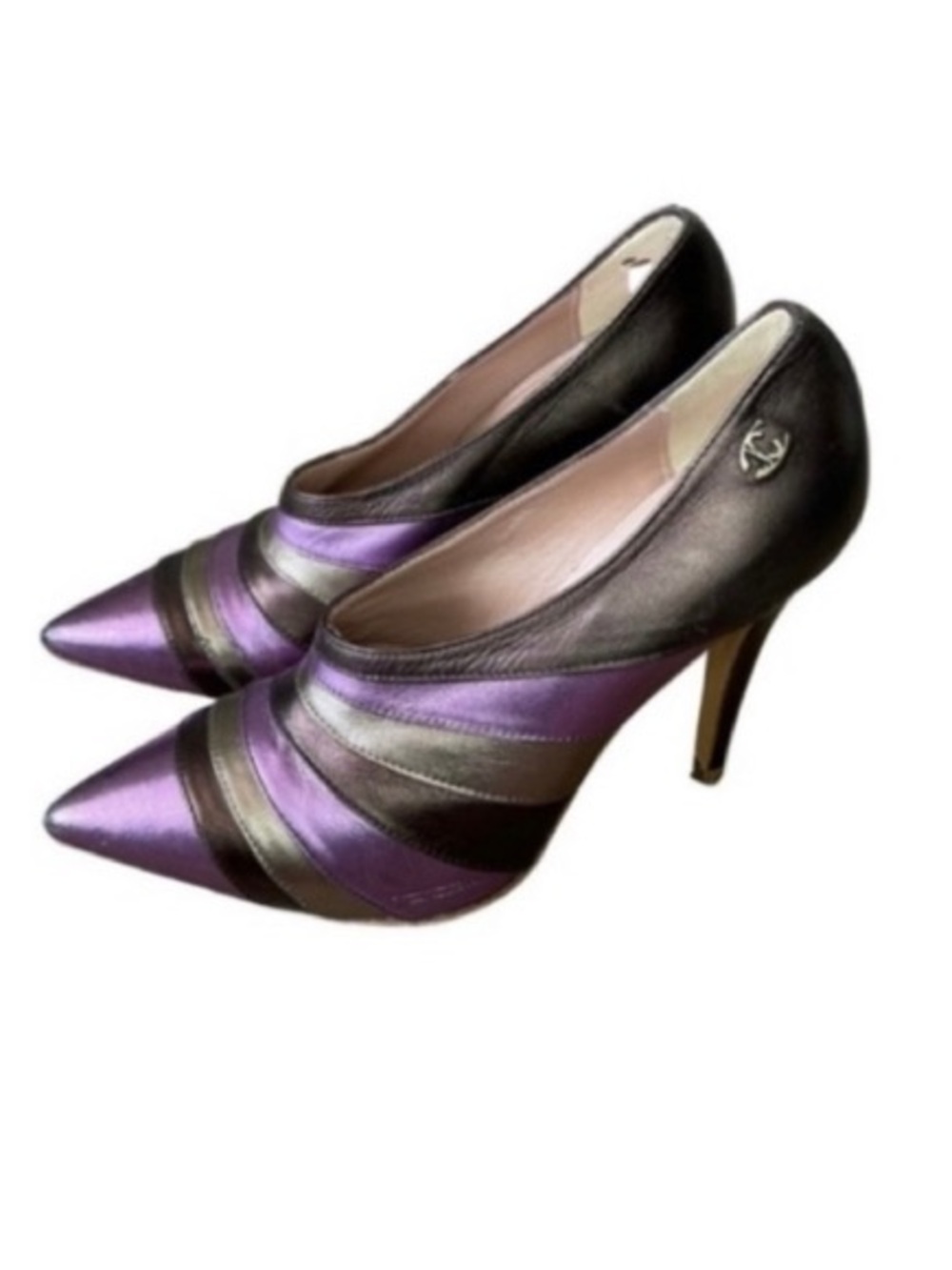 Just Cavalli Metallic Purple Booties | 39.5 - Picture 1 of 10